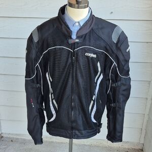 CORTECH GX Sport Air 3.0‎ Black Silver Poly Sz 2XL Padded Moto Motorcycle Jacket